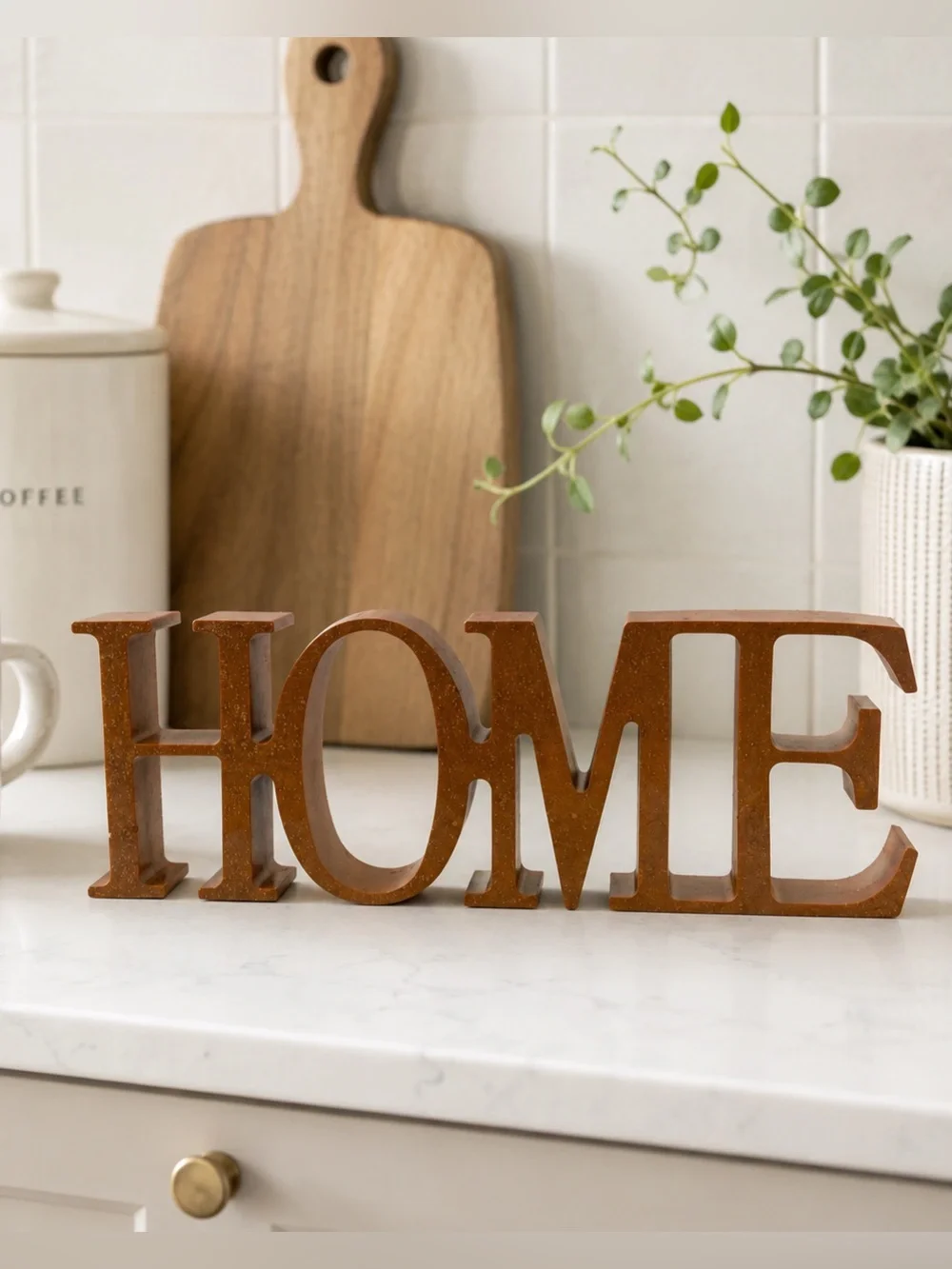 HOME Metal Tabletop Sign - Brown Rustic Accent